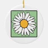 Leuke Cartoon Retro Daisy Spring Garden Flower Keramisch Ornament (Achterkant)