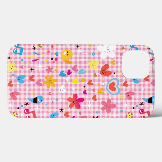 leuke cartoon roze Case-Mate iPhone case (Achterkant (horizontaal))