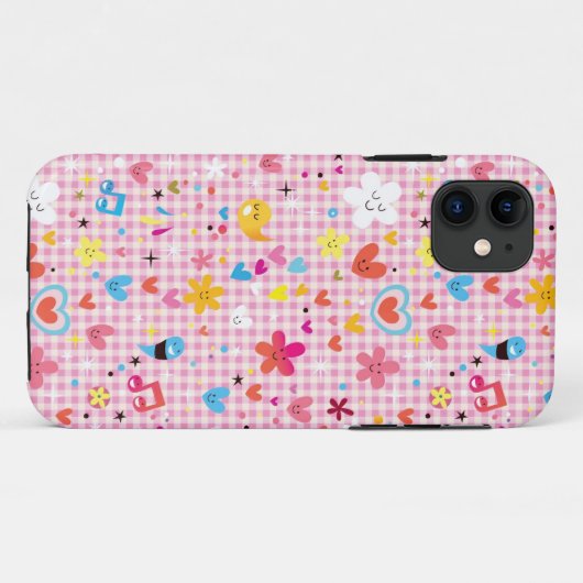 leuke cartoon roze Case-Mate iPhone case (Achterkant (horizontaal))