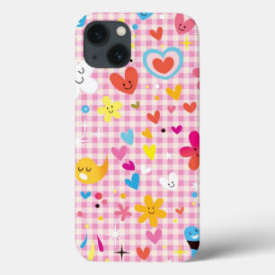 leuke cartoon roze iPhone 13 hoesje