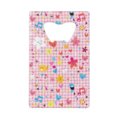 leuke cartoon roze creditkaart flessenopener (Voorkant)