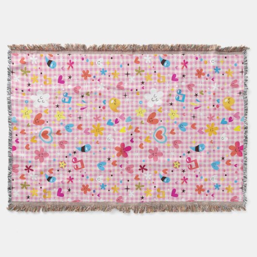 leuke cartoon roze deken (Voorkant)