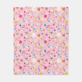 leuke cartoon roze fleece deken (Voorkant)