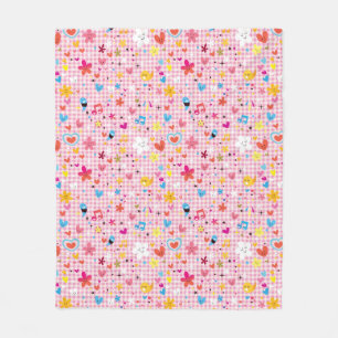 leuke cartoon roze fleece deken