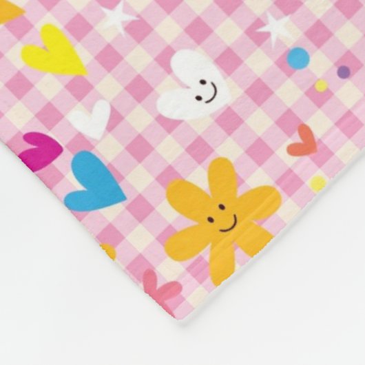 leuke cartoon roze fleece deken (Hoek)