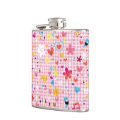 leuke cartoon roze heupfles (Links)