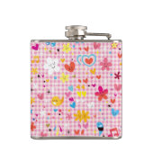 leuke cartoon roze heupfles (Achterkant)