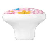 leuke cartoon roze keramische knop (Zijkant)