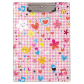 leuke cartoon roze klembord (Voorkant)