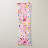 leuke cartoon roze lichaamskussen (Voorkant Verticaal)