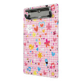 leuke cartoon roze mini klembord (Angled2)