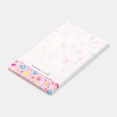 leuke cartoon roze post-it® notes (Schuin)