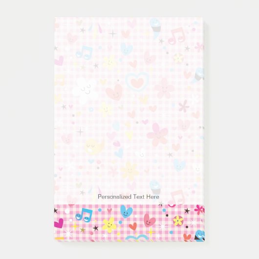 leuke cartoon roze post-it® notes (Voorkant)