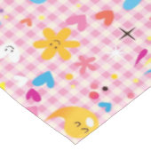 leuke cartoon roze tafelkleed (Gekanteld)