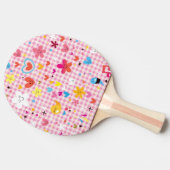 leuke cartoon roze tafeltennisbatje (Zijkant)