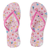 leuke cartoon roze teenslippers (Voetbed)