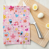 leuke cartoon roze theedoek (Quarter Fold)