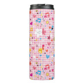 leuke cartoon roze thermosbeker (Achterkant)