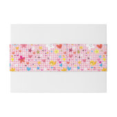 leuke cartoon roze uitnodigingen wikkel (Achterkant Voorbeeld)