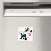 Leuke Cartoon Siberische Husky Magnet (Insitu (Vaatwasser))