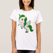 Leuke Cartoon St. Patrick's Day Eenhoorn Pegasus T-shirt (Voorkant)