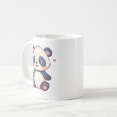 Leuke cartoon stijl Kawaii Panda Design mok (Voorkant links)