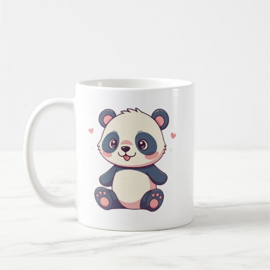 Leuke cartoon stijl Kawaii Panda Design mok (Links)
