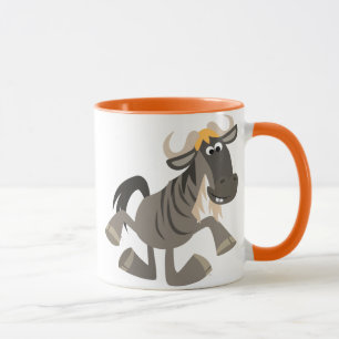 Leuke Cartoon Tap Dancing Wildebeest Mok