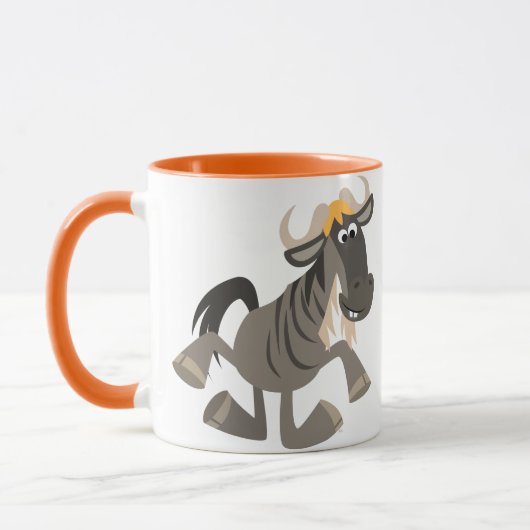 Leuke Cartoon Tap Dancing Wildebeest Mok (Links)