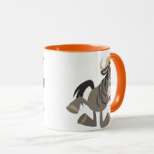 Leuke Cartoon Tap Dancing Wildebeest Mok (Voorkant rechts)