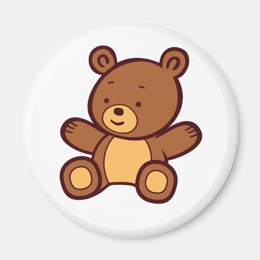 Leuke Cartoon Teddy Bear Magnet (Voorkant)