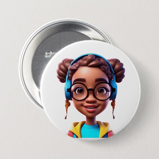 Leuke Cartoon-thema Button Pin (Voorkant /achterkant)