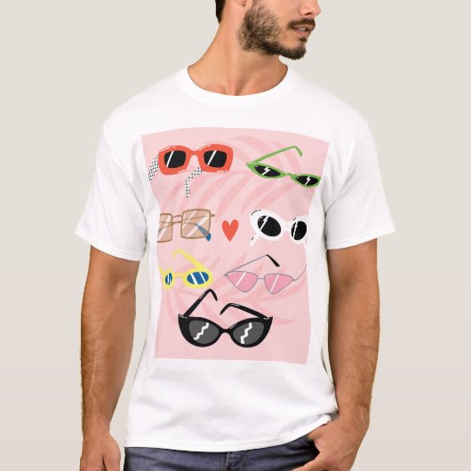 Leuke Cartoon: Trendy zonnebril Collectie T-shirt (Voorkant)