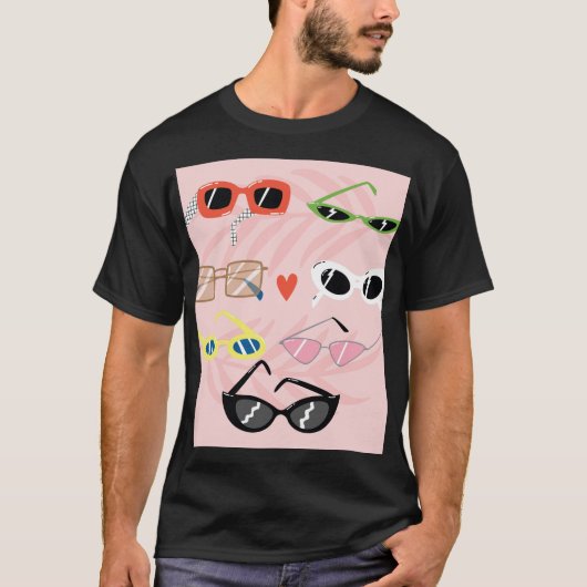 Leuke Cartoon: Trendy zonnebril Collectie T-shirt (Voorkant)