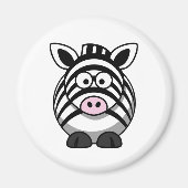 Leuke Cartoon Zebra Sjabloon Magneet (Voorkant)