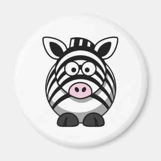Leuke Cartoon Zebra Sjabloon Magneet
