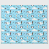 Leuke Cartoon Zeemeeuw Vogels Kustthema Cadeaupapier (Vlak)