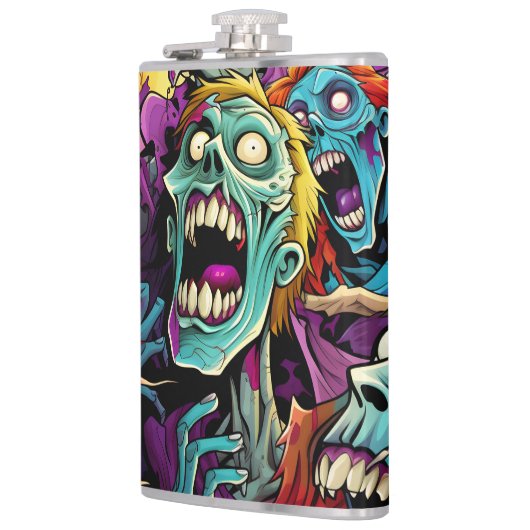 Leuke Cartoon Zombies Heupfles (Links)