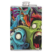Leuke Cartoon Zombies Heupfles (Achterkant)