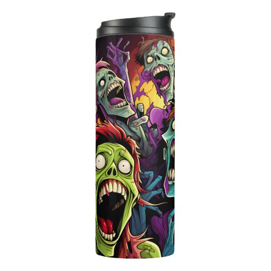 Leuke Cartoon Zombies Thermosbeker (Gedraaid links)