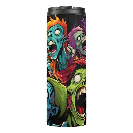 Leuke Cartoon Zombies Thermosbeker (Achterkant)