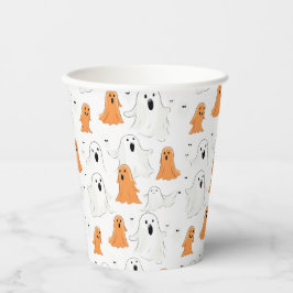 Leuke cartoonachtige geesten Halloween Papieren Bekers