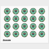 Leuke cartoonvlieg speelse en stoute esthetiek ronde sticker (Vel)