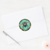Leuke cartoonvlieg speelse en stoute esthetiek ronde sticker (Envelop)