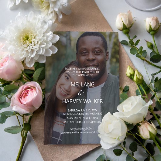 Leuke Casual foto bruiloft Kaart