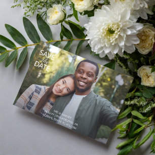 Leuke Casual Foto Bruiloft Save the Date Magnetische Uitnodiging