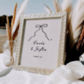 Leuke Casual Handgeschreven Bow Kaarten en geschen Poster