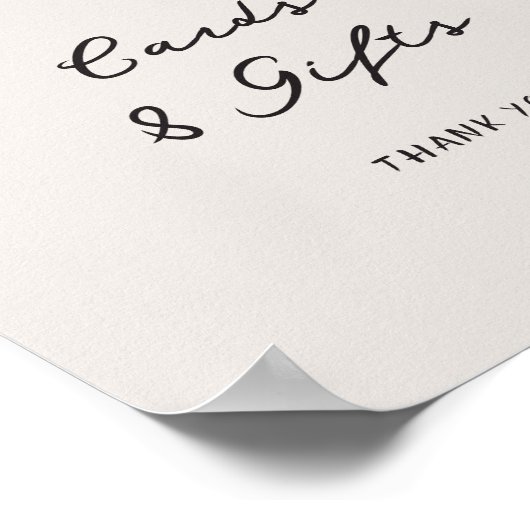 Leuke Casual Handgeschreven Bow Kaarten en geschen Poster (Hoek)