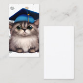 Leuke Cat Afstuderen Dag is een belangrijke mijlpa Visitekaartje (Voorkant / Achterkant)