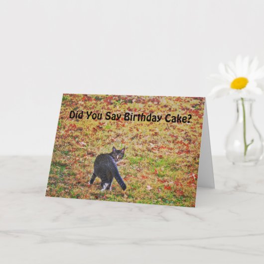 Leuke Cat Art Pun Funny Birthday Kaart (Kleine Plant)